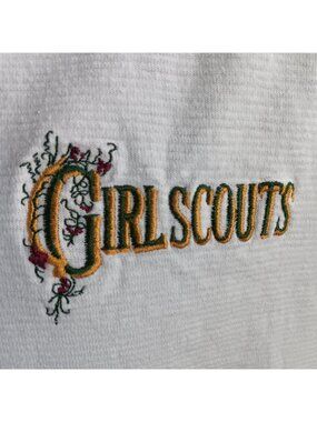 Girl Scouts Vintage T-shirt XXL 1990's Of The USA White Embroidered